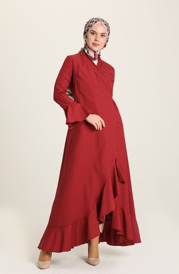 Abaya Rojo Burdeos